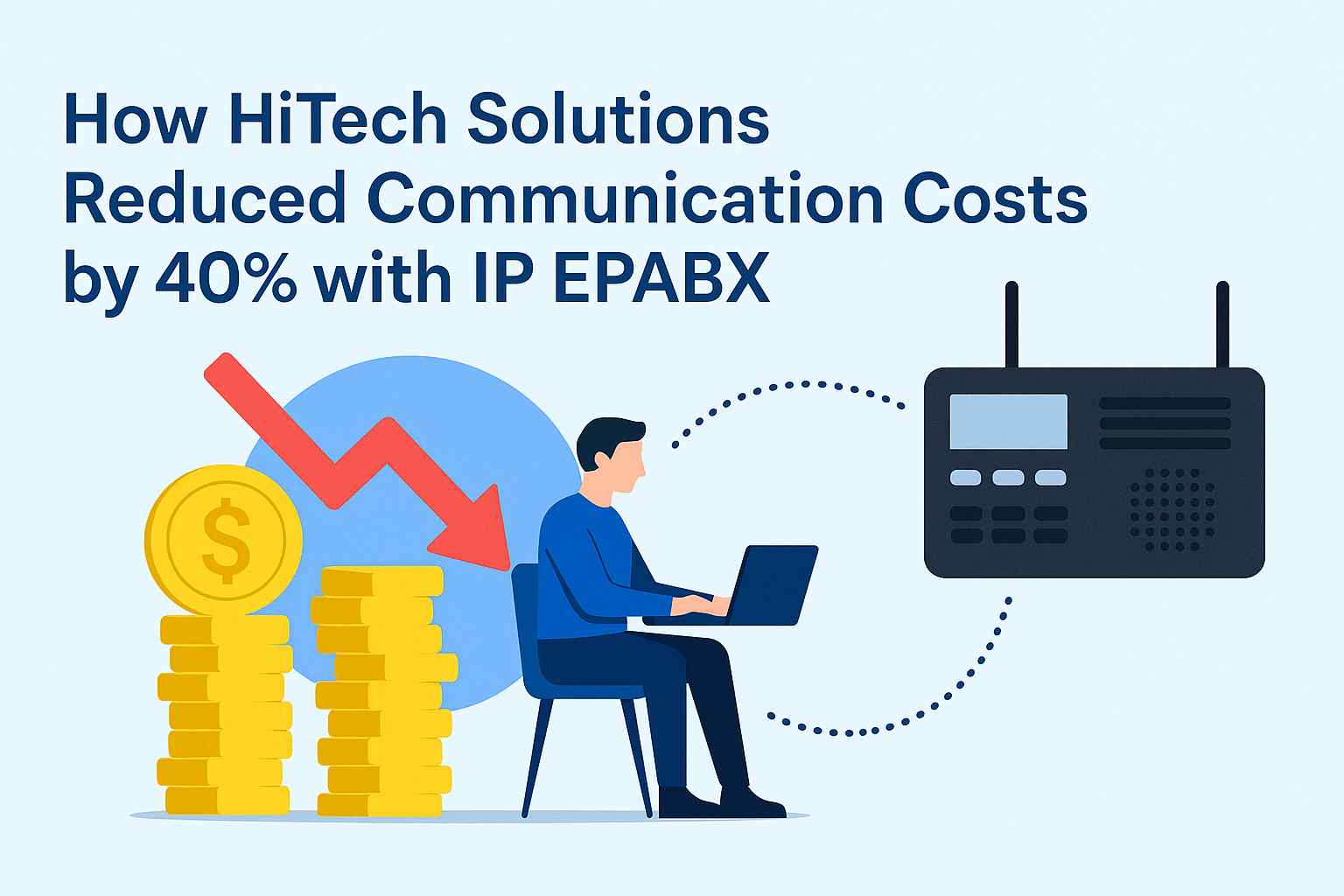 How HiTech Solutions Reduced Communication Costs by 40% with IP EPABX
