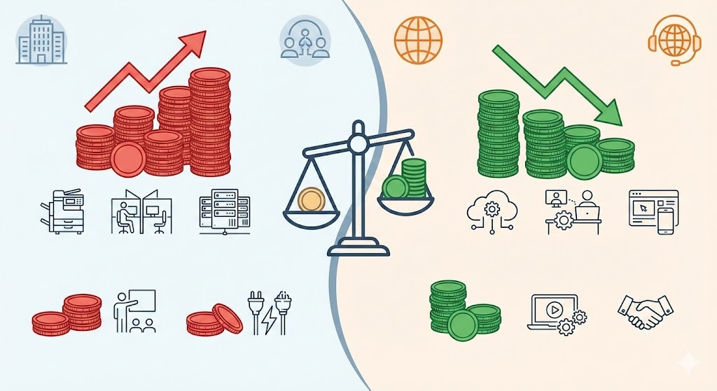 Call center outsourcing cost comparison 2025: Detailed breakdown of in-house vs outsourced pricing, setup costs, monthly expenses & savings strategies.