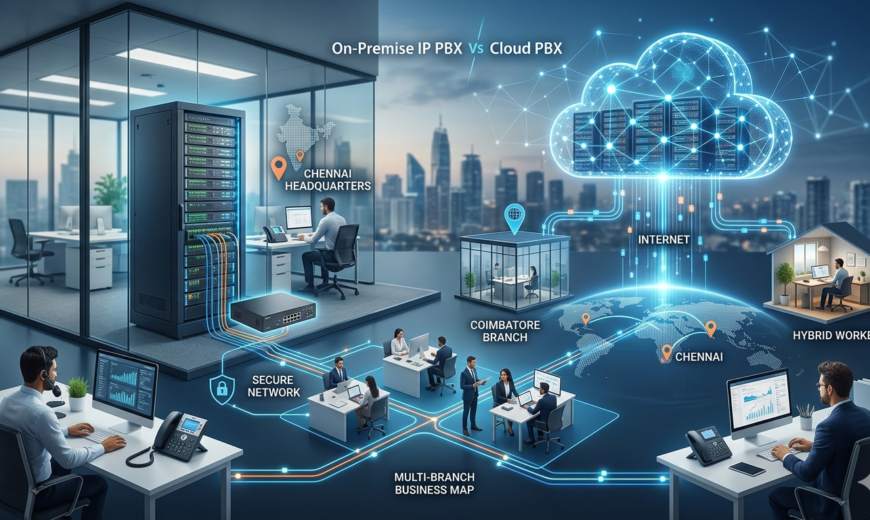 Difference between on-premise IP PBX and Cloud PBX for multi-branch offices