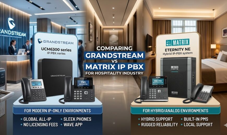 Grandstream vs Matrix IP PBX: Which is Best for Hotels? (2026)