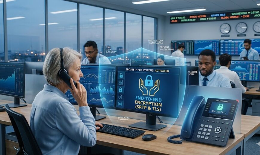 Secure IP PBX Systems with End-to-End Encryption for Financial Firms